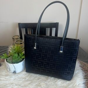 Black Printed Design Handbag/Shoulder Bag